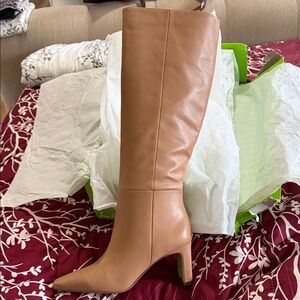 Sam Edelman size 7 Tan Leather Sylvia Knee-High Boots